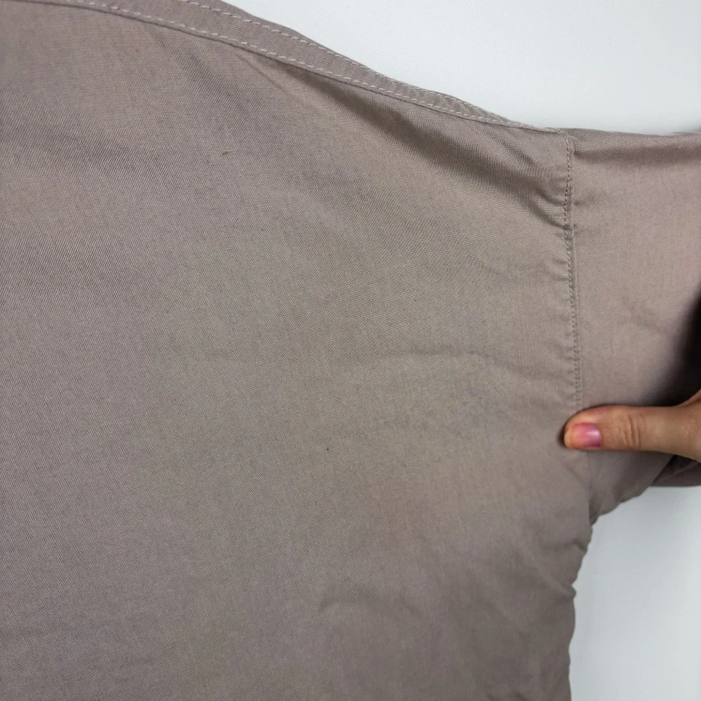 Everlane Drapey Square Shirt Burnt Sugar Tan Taupe Tencel Lyocell Boxy Small - Picture 7 of 9
